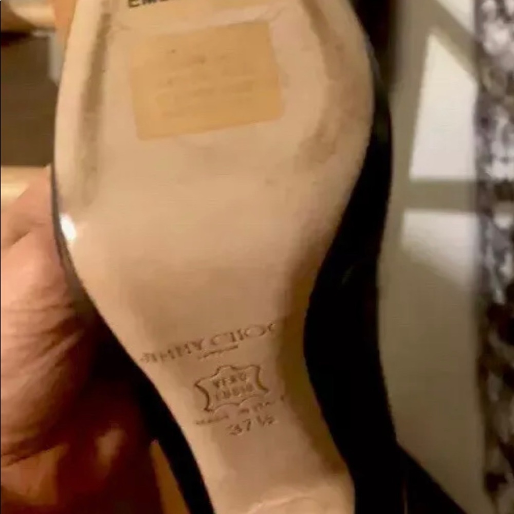 ❤️Gorgous JIMMY CHOO Calf Leather Black 37.5❤️ - Picture 5 of 7